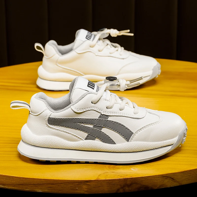 

Fashion Summer New Style Children's Leather Casual Sports Shoes Kids Sneakers for Girls Shoes for Boys Unisex Lace-up Size 28-38