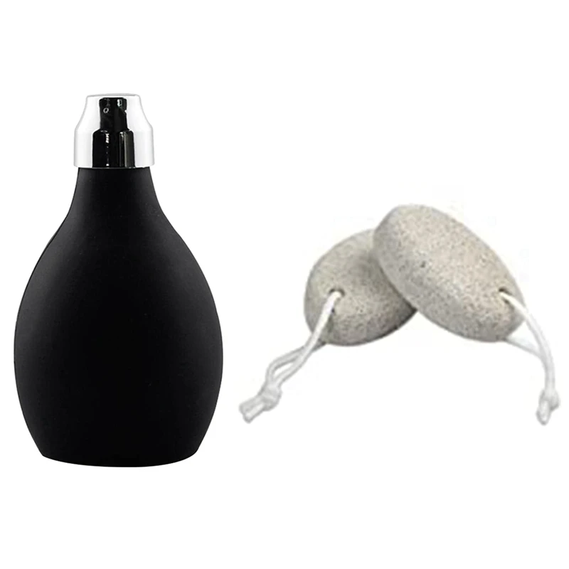 

1 шт. бутылка с распылителем для порошка, многоразовый силиконовый диспенсер для порошка и 2 шт. пемза, вулканический камень для педикюра