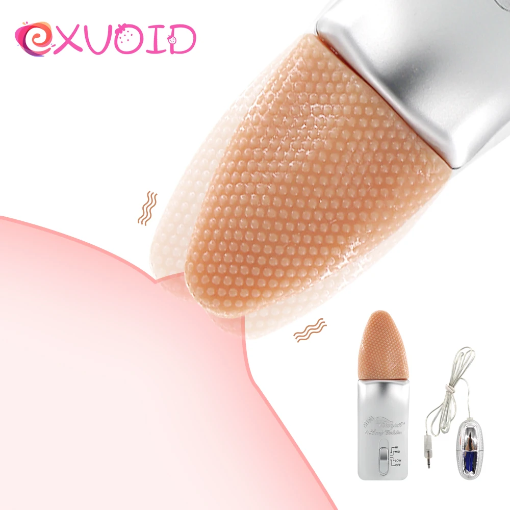 Двойной фаллоимитатор EXVOID с прыжком на язычке секс-шоп Стимулятор клитора