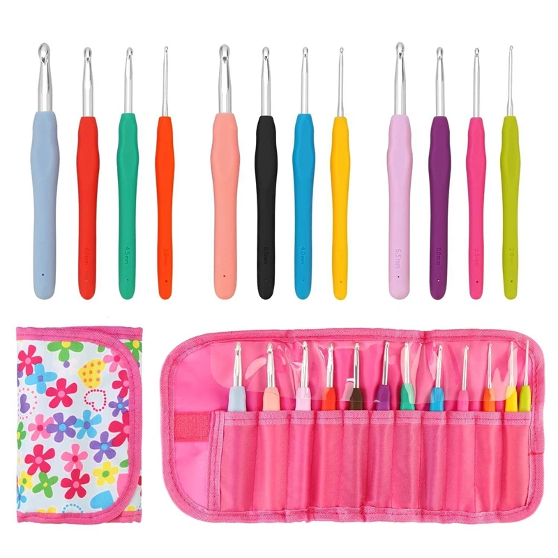 Промо-акция! Набор крючков для вязания крючком 12 шт.-эргономичная мягкая