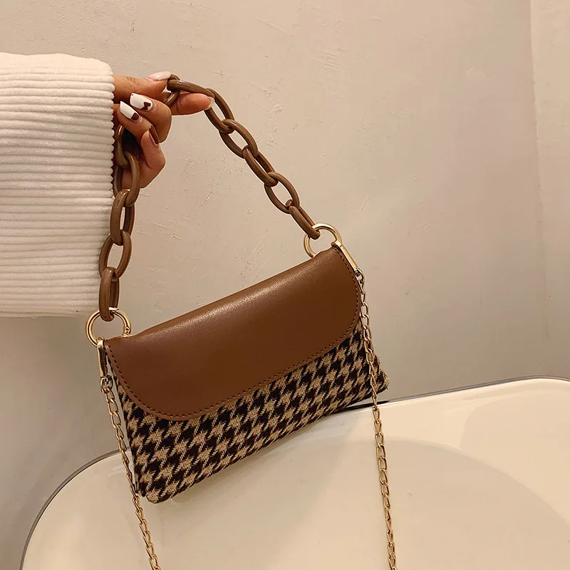 

Net red small bag women's 2020 new trend fashion chain one-shoulder handbag Korean version of the thousand birds gig oblique bag