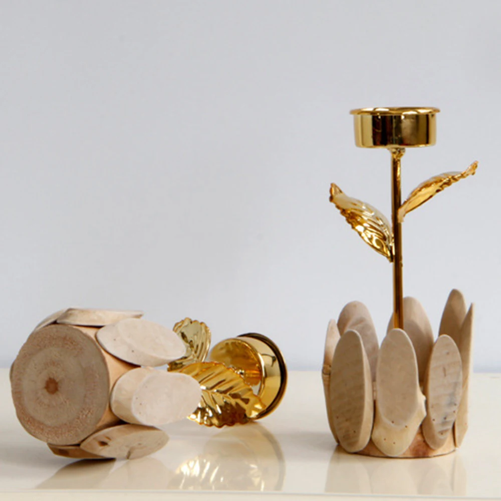 Цветочные подсвечники в горшке деревянный подсвечник европейский Железный