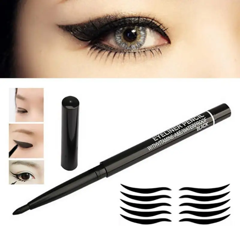 

Eyeliner 1 Pcs Black Auto Rotating Pencil Super Waterproof Durable Liquid Eyeliner Portable Not Blooming Eye Cosmetic Pen TSLM1