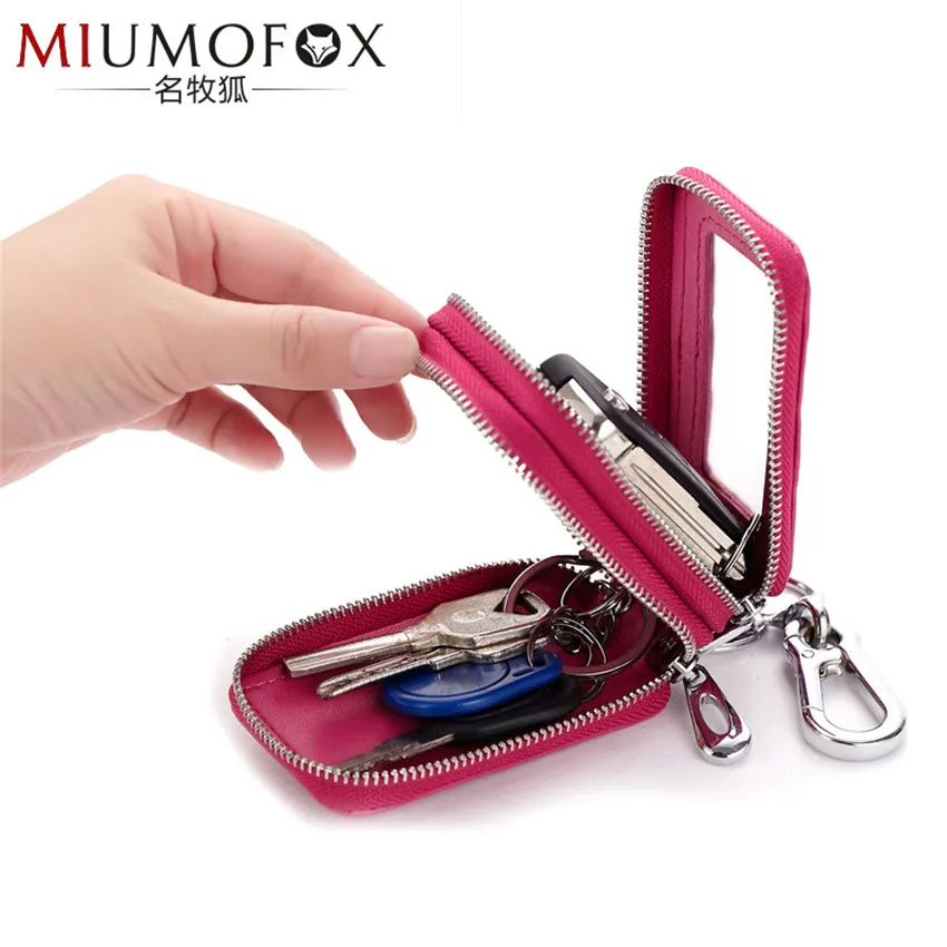 

Keychain Case Wallet Genuine Leather Unisex Alligator-grained Key Wallet Key Organizer&Holder Car Housekeeper Wallet Pouch W67