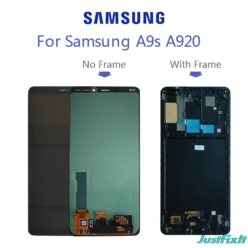 

Super amoled For SAMSUNG GALAXY A9 2018 A920 A920F LCD Display Touch Screen Digitizer Assembly Replacement 6.3'' with frame