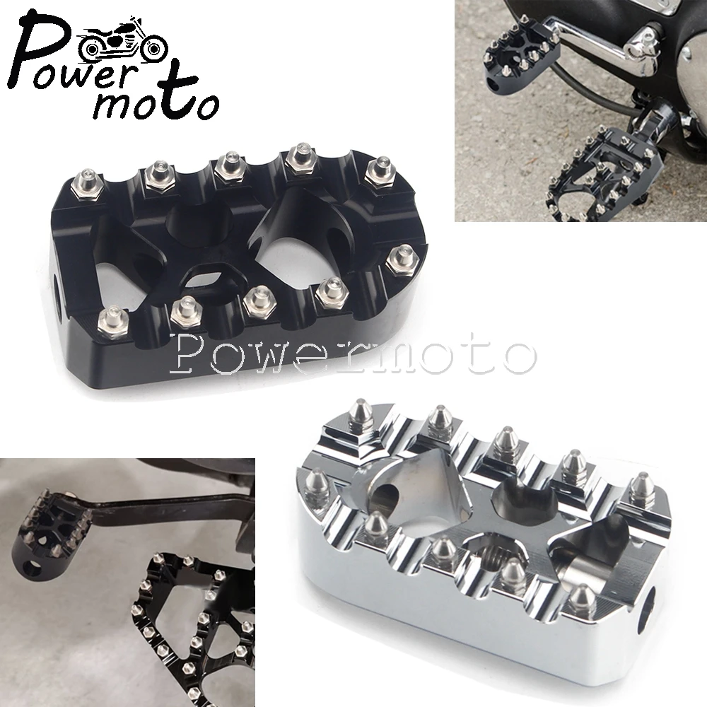 Для Harley Touring Dyna Softail Sportster XL 833 1200 FLFB FXBB черный/хром 360 ° противоскользящая передача накатанная MX подножка