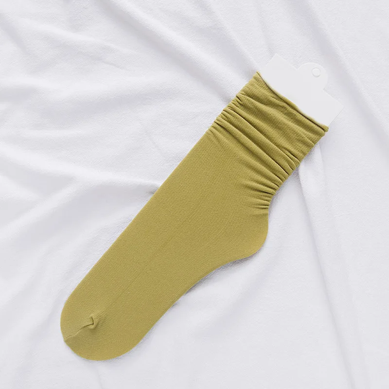 19 WPLOIKJD корейский стиль Счастливый милый чистый цвет длинные носки женские цветные забавные студенческие для девушек Подарок Calcetines Mujer - Цвет: 19