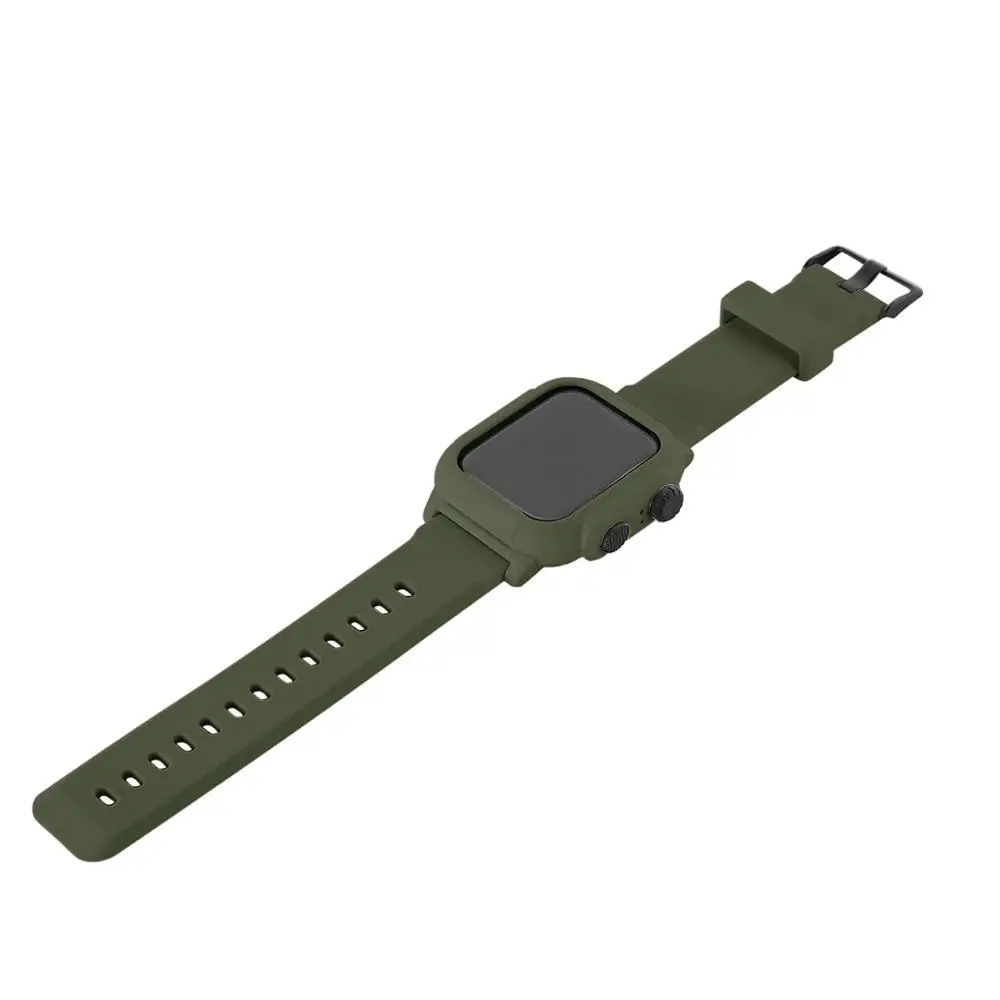 Ремешок водонепроницаемый силиконовый спортивный с чехлом для iwatch Apple Watch Series Bands