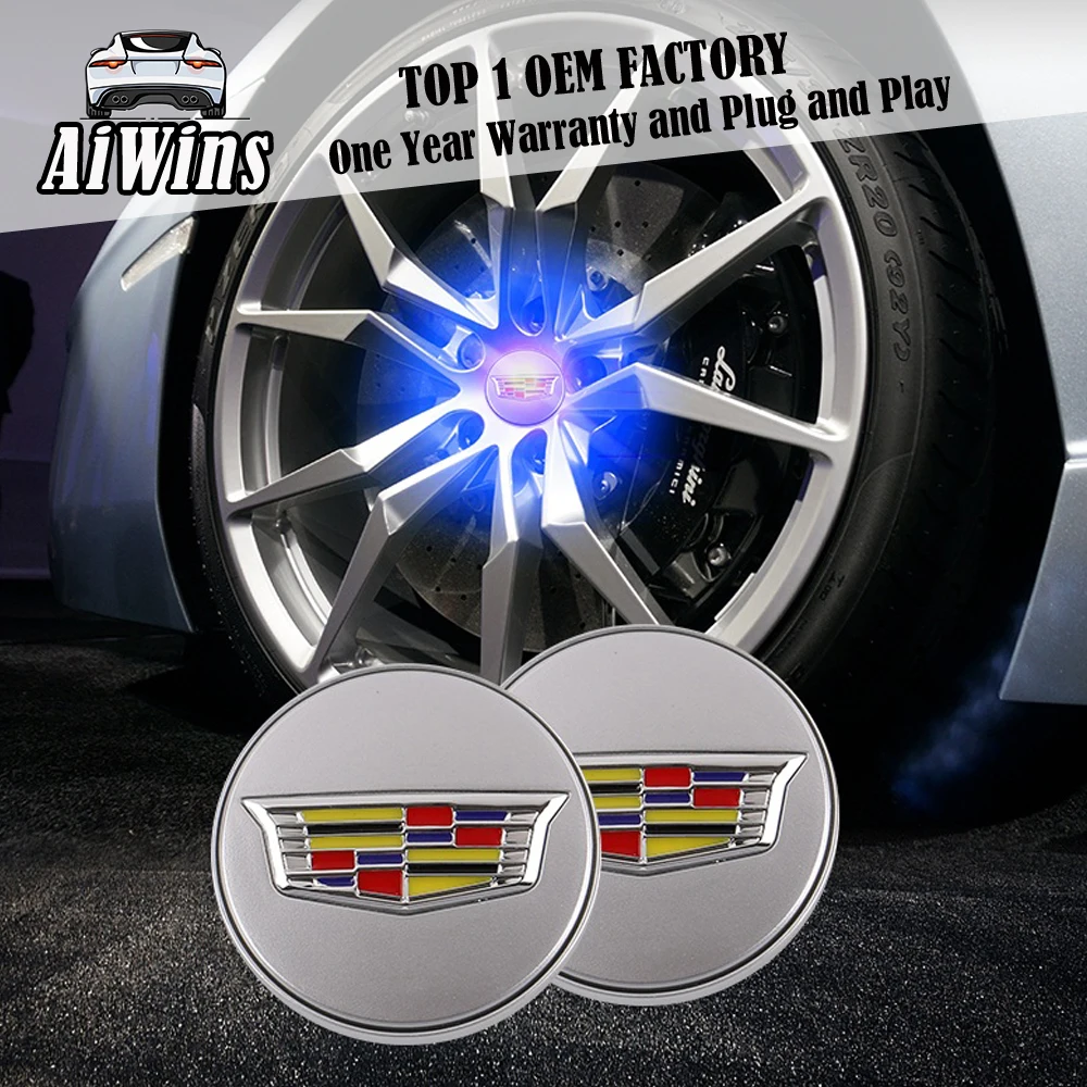 

Car styling For Cadillac ATSL CT6 XTS XT5 XT4 maglev hub light refitting luminous suspended vehicle logo refitting