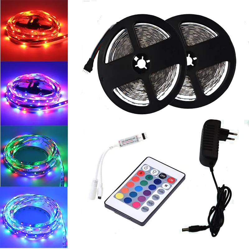 5 м 10 15 RGB Водонепроницаемый светодиодный светильник SMD 2835 с пультом
