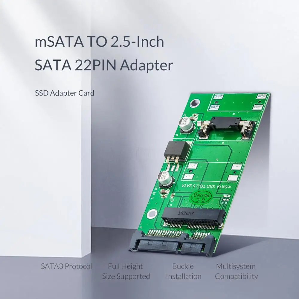 Адаптер ORICO mSATA для 2 5-дюймового SATA 22PIN адаптер SSD карта поддержки SATA3 протокол