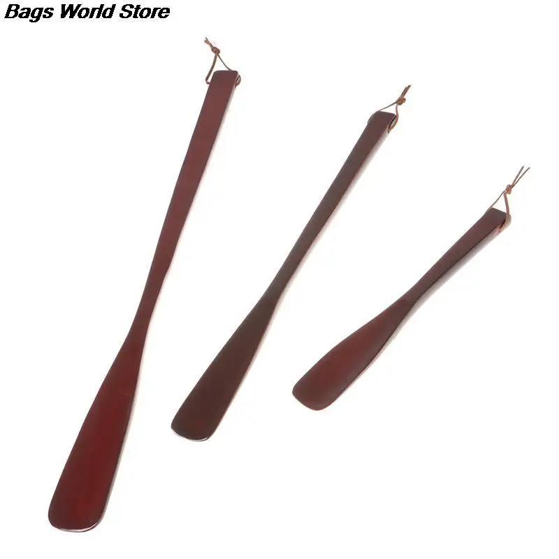 

25cm 40cm 54cm Craft Wooden Shoe Horn Dutch Wood Long Handle Shoehorn Lifter with Hanging Rope for Shoes Accessorie Horns