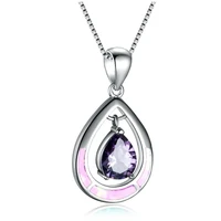 exquisite elegant water drop pendant necklace blue necklace ladies fashion jewelry birthday gift