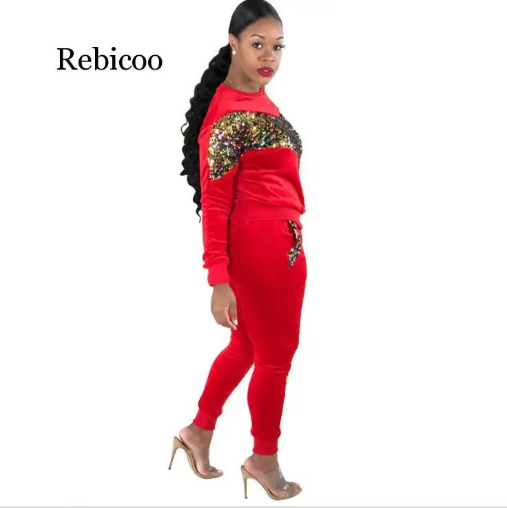 Бархатный комплект из двух предметов толстовка Женский велюровый спортивный