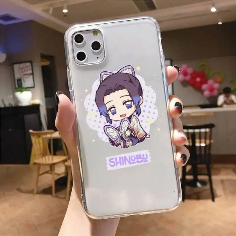 

Cute Japan Demon Slayer Phone Case Transparent soft For iphone 5 5s 5c se 6 6s 7 8 11 12 plus mini x xs xr pro max