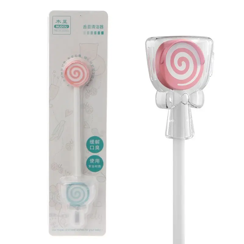 

Lollipop Baby Tongue Cleaning Brush Child Tongue Scraper Cleaner Baby Care Christmas Baby Kids Gift
