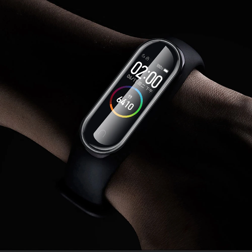 Smart Bracelet Tempered Glass For Xiaomi Mi Band 5 Clear TPU Coverage Protective Film Screen Protector | Электроника