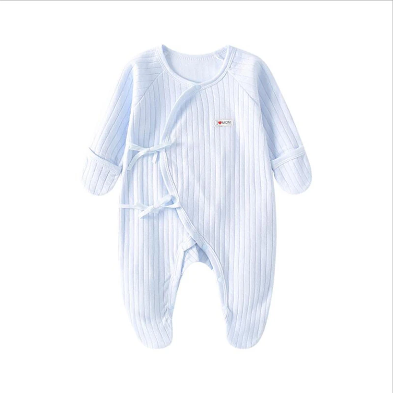 Детская Хлопковая пижама с длинным рукавом на возраст 0-3 месяца | одежда и обувь