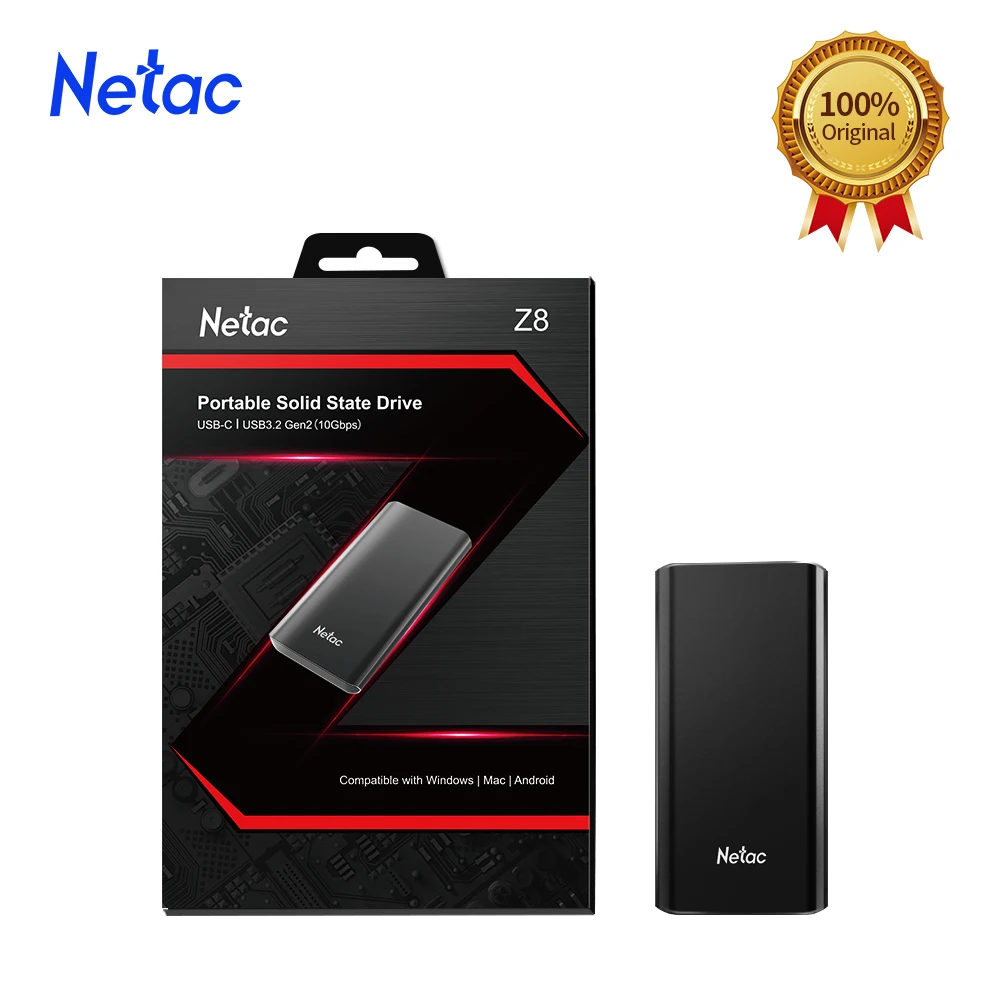 Внешний жесткий диск Netac SSD 1 ТБ 2 500 Гб USB 250 Type C|Внешние SSD| |