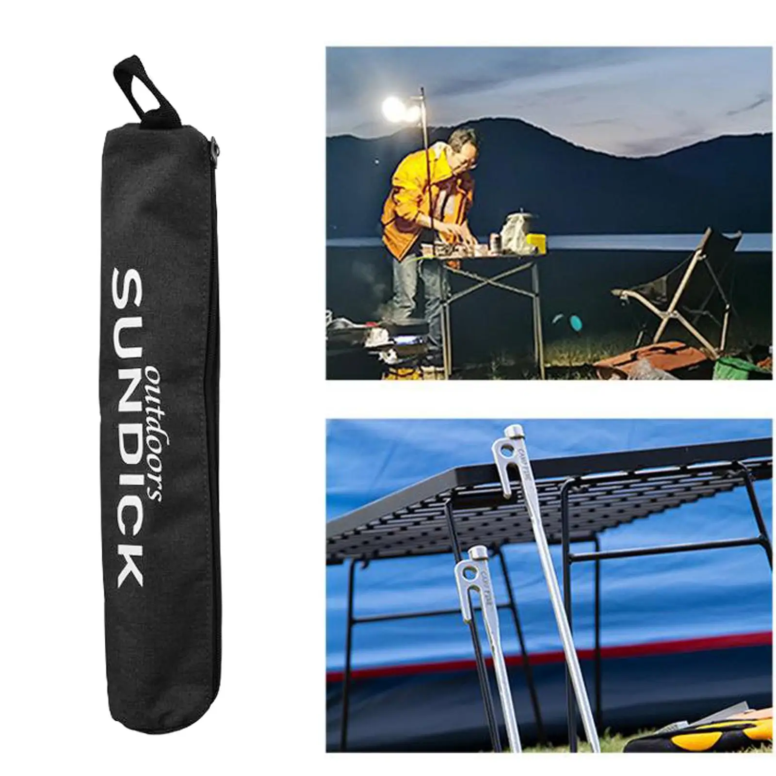 

Tent Pegs Stake Storage Bag Tent Accessories Zipper Pouch For 20cm Stakes