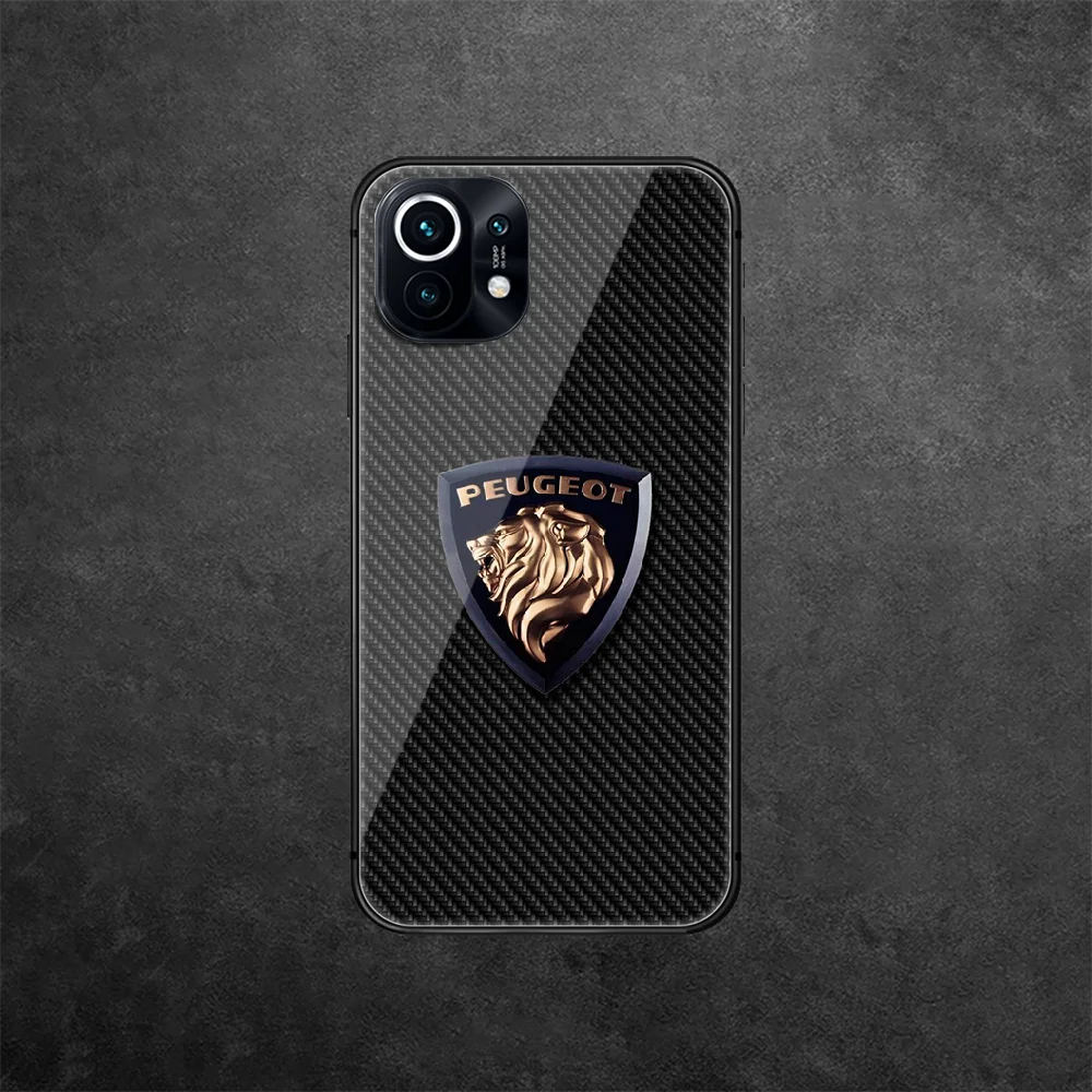 

Peugeots French Car Tempered Glass Phone Case Cover For Xiaomi Mi Poco A F X 2 3 8 9 10 11 T Pro Lite Ultra Max Nfc Soft Cover