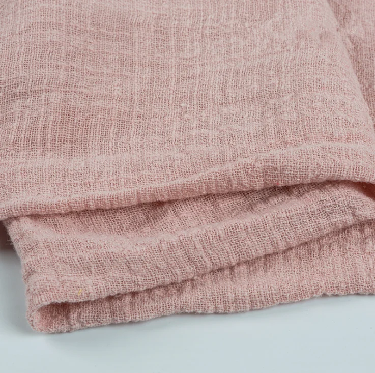 Чистая розовая льняная бамбуковая креповая хлопковая ткань для рубашек черная
