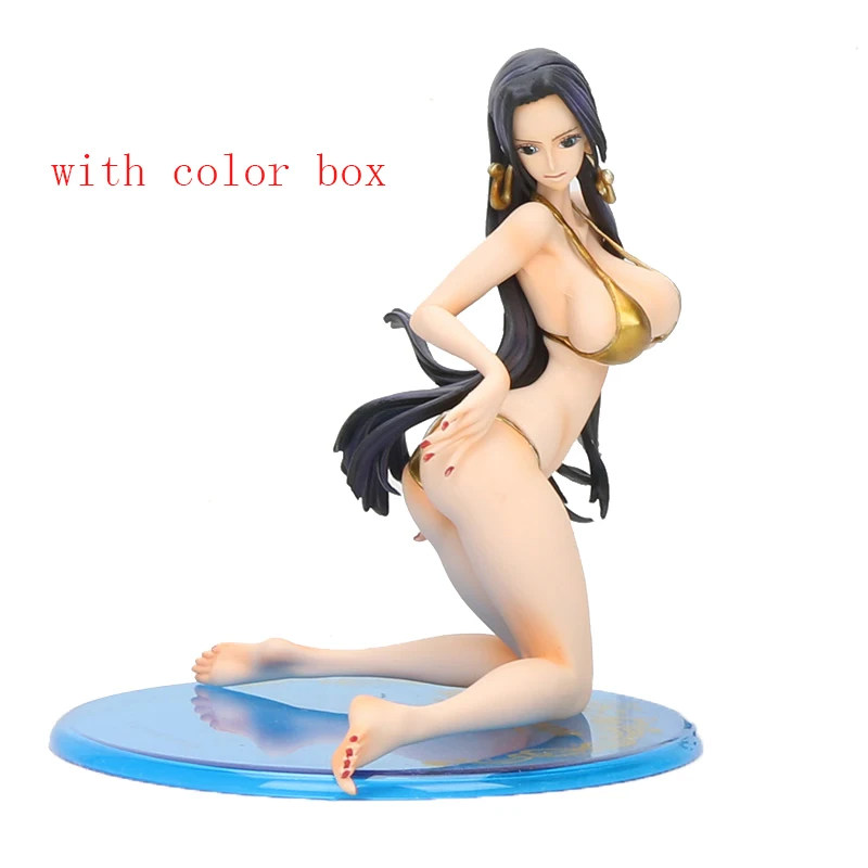 Одна деталь рисунок Boa Хэнкок Нико Rejiu Калифа фигурка Nami PVC Моделя с хорошим спросом игрушки Одна деталь плюшевая кукла аниме подарки - Цвет: 3794 gold boa in box