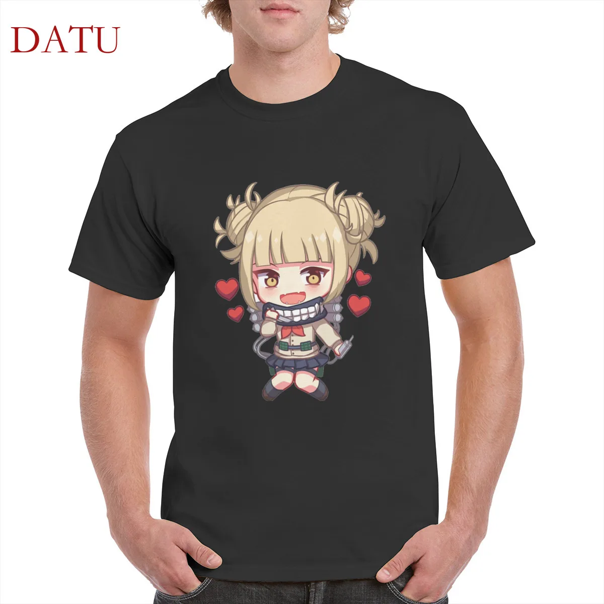

Harajuku cartoon anime t shirt 100% cotton Himiko Toga cartoon anime print tshirt gothic punk top oversized men/women's T-Shirts