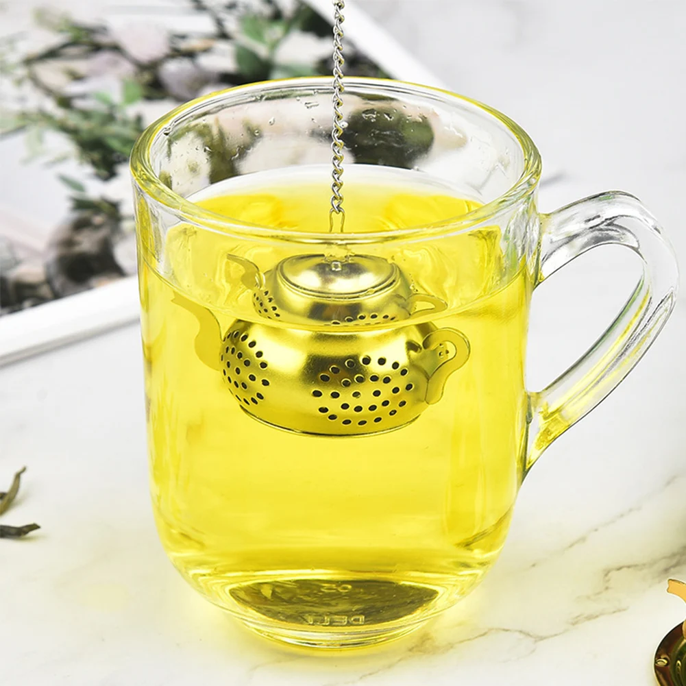 

2pcs Accessories Stainless Steel Easy Clean Tea Infuser Mesh Herbal Loose Leaf Teapot Strainer Kitchen Spices Flower Teaware