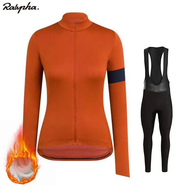 

Cycling Clothing Winter Women Long Sleeve Jersey Set Lady Thermal Fleece Road Bike Jacket Female Sportswear Warm Training Suit