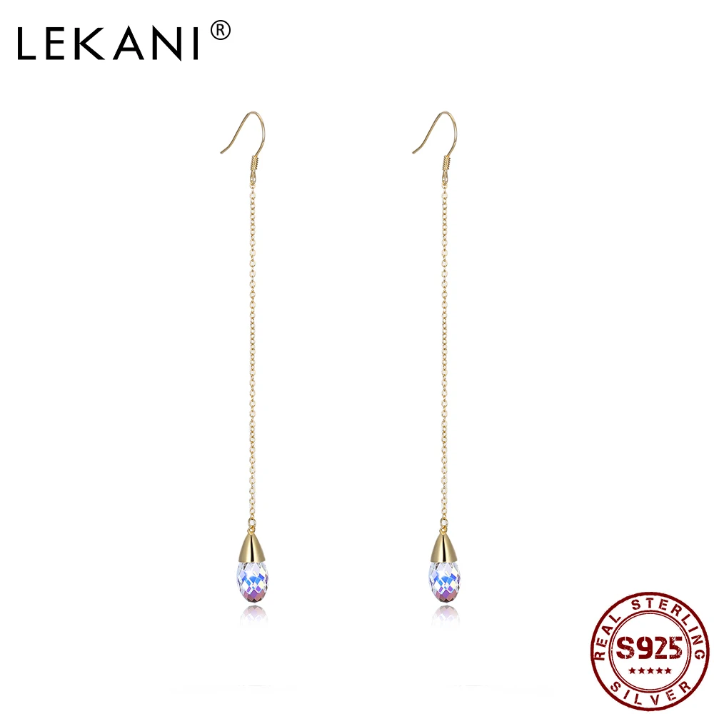 

LEKANI 925 Sterling Silver Water Drop With Lucky Hand Drop Earrings For Women Two Ways To Wear Evil Eye Casual Earrings