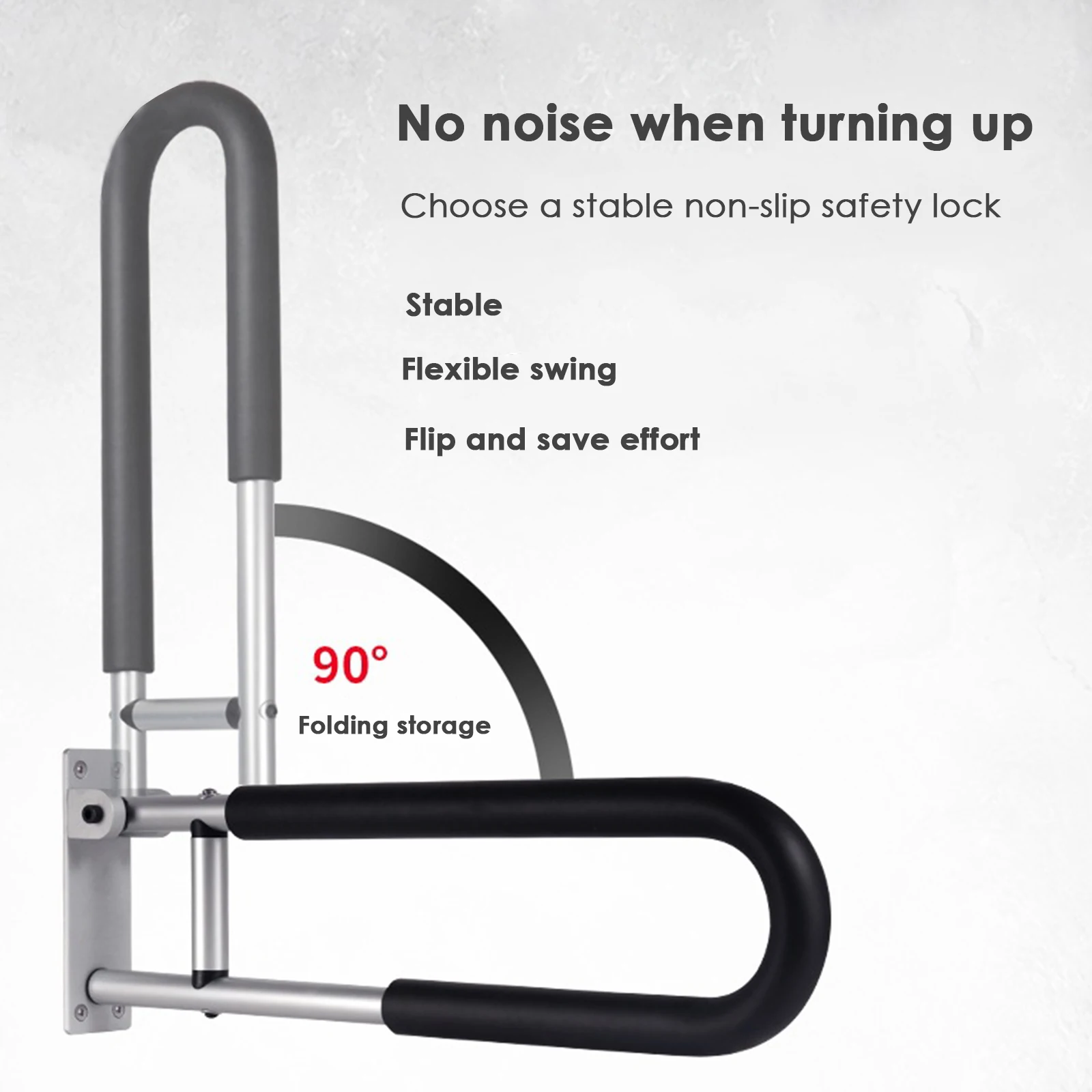 bathroom grab bar handle flip up screw in toilet safety rail hand grip home health care equipment for elderly disabled bath grip free global shipping