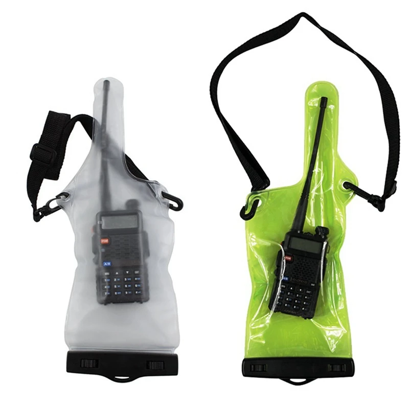

Portable PVC Waterproof Bag Case Pouch for Walkie Talkie Two-Way Radios Full Protector Cover Holder with Lanyard