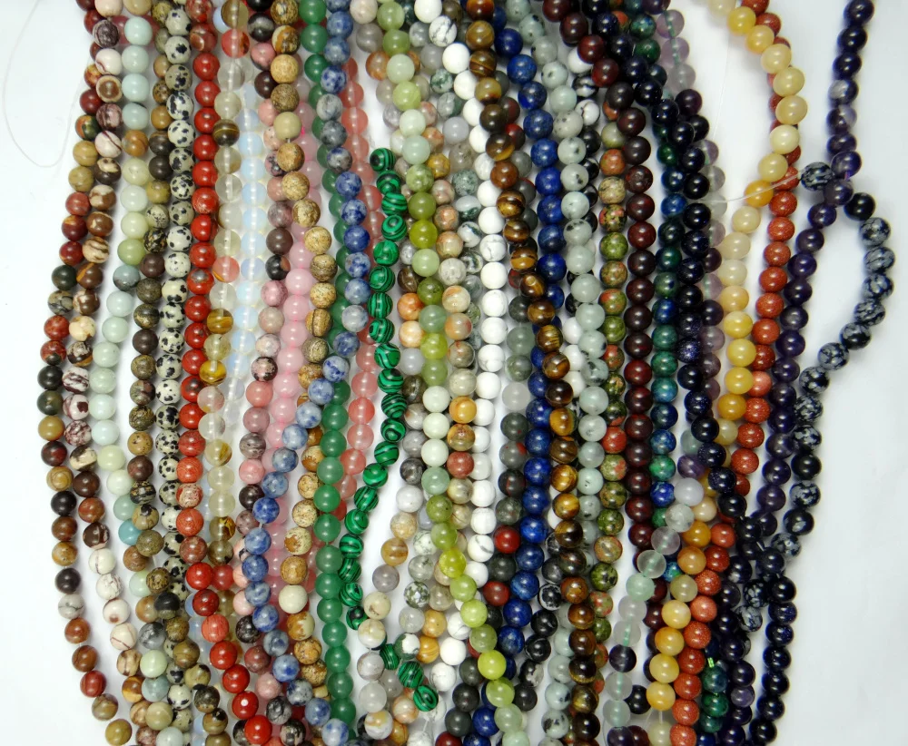 8mm Natural stone Turquoises Quartz crystal tiger eye bead pendant for diy Jewelry making Bracelet necklaces Accessories15'' |