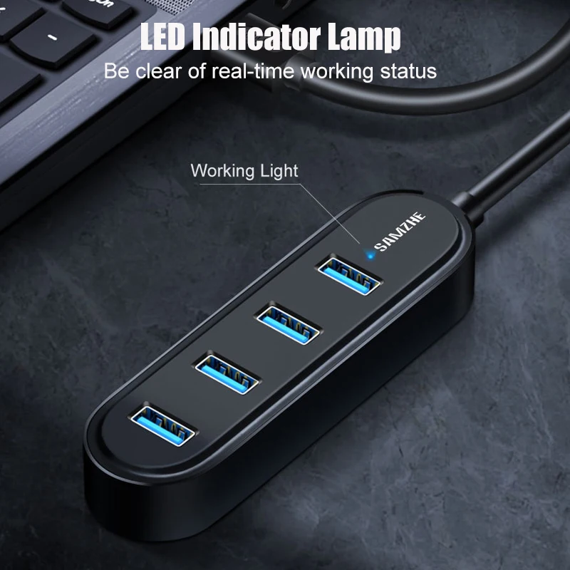 SAMZHE супер Скорость USB 3 0 4-Порты и разъёмы usb-хаб сплиттер настольный удлинитель 5