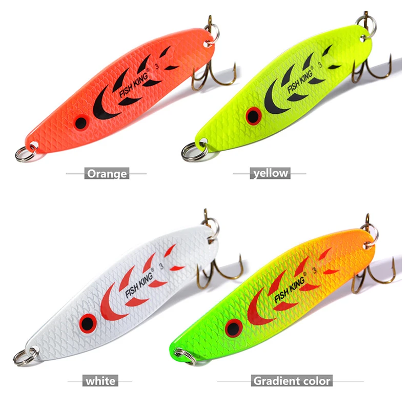 1PC 18\27g Paillette Metal Wobblers Arttificial Spoon Lure Bait Fishing Lures