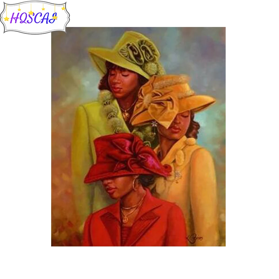 

Полностью Алмазная женская шляпа, «сделай сам», алмазная живопись, вышивка, полная круглая/квадратная вышивка крестиком, украшения «сделай ...