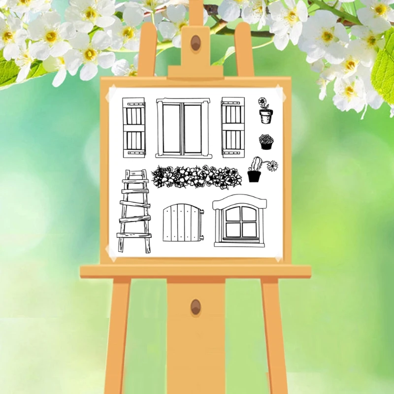 

Window DIY Silicone Clear Stamp Cling Seal Scrapbook Embossing Album Decor Craft