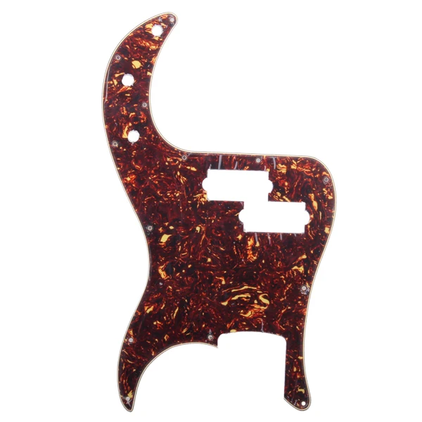 

Dark Red With Flame Pattern 13 Screw Holes Pickguard Scratch Plate 3 ply Bevel Edge finish For Precision Bass PB Guitar