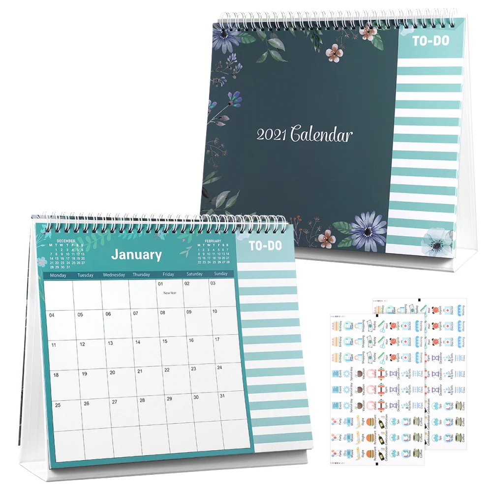 

STOBOK 2021 Desk Calendar 12 Months Standing Calendar Runs from January 2021 to 2021 Daily Planner 2021 Full Year Calendar Bonus