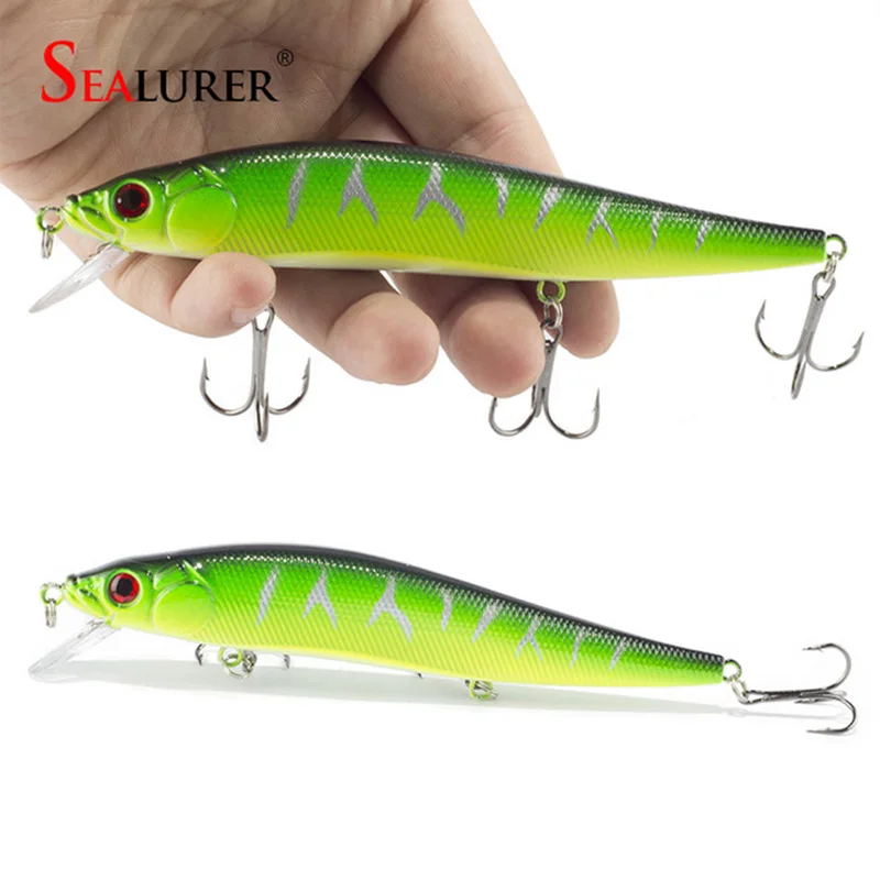 SEALURER Brand Floating Fishing Minnow Lure 14cm 23g Carp 2# Hooks 3D Eyes Pesca Wobble Hard Bait Crankbait Tackle 1pcs/lot | Спорт и