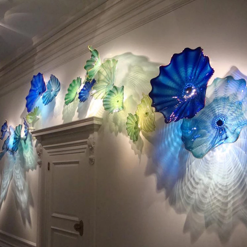 Художественная настенная тарелка из выдувного стекла в форме рта Современная