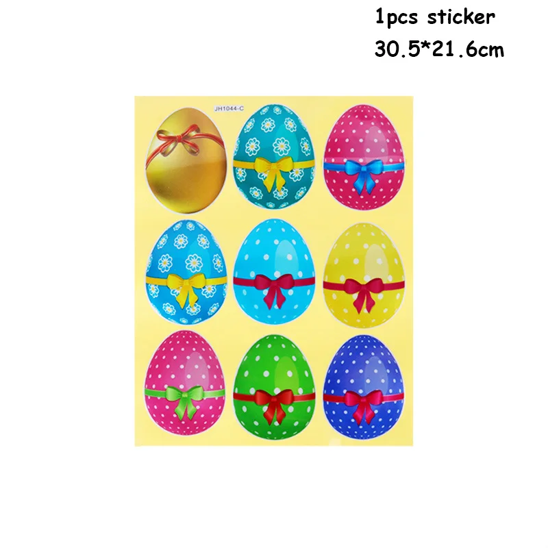 1pcs wall sticker Наволочка на подушку с пасхальным Кроликом, яйцами, пасхальными, шоколадными яйцами, курицей, пасхальными украшениями для дома, вечерние украшения, подарок - Цвет: 1pcs wall sticker
