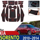 Противоскользящий резиновый коврик для подставки под чашку для KIA SORENTO R XM 2010, 2011, 2012, 2013, 2014, аксессуары, коврик для телефона