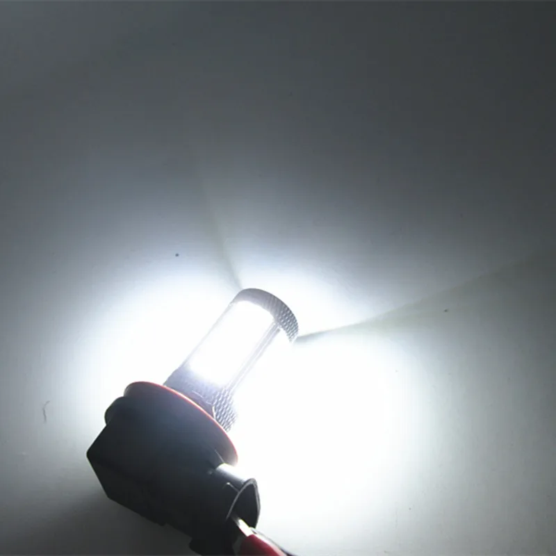 

2pcs H11 12V White Car Bulb 63SMD 2835 PS19W PGJ19-3 H8 H11 LED Fog Light Lamp With Lens Parking Light Headlight Driving lights