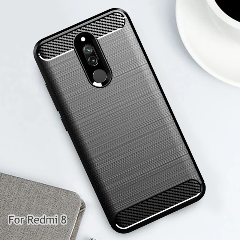 

For Redmi 8 Case Soft TPU Silicone Ultra Slim Cover Carbon Fiber Pattern Brushed Cases For Xiaomi Redmi8 Redmi 8 8A Phone Case