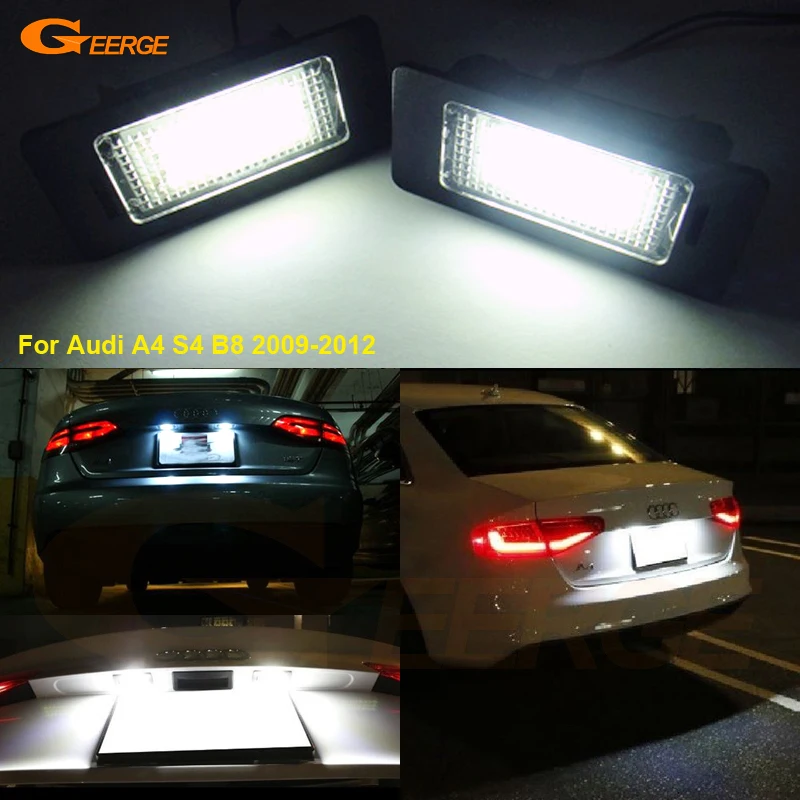 Для Audi A4 S4 B8 2009 2012 отличный ультра яркий Smd светодиодный светильник номерного