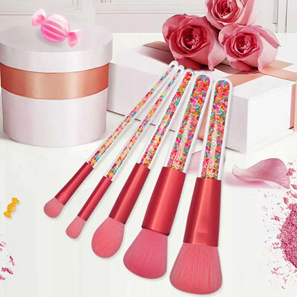 

5PCS/Set Eye Shadow Lips Sculpting Candy Makeup Brushes Beauty Makeup Tools Professional Makeup Brushes Set Accessories