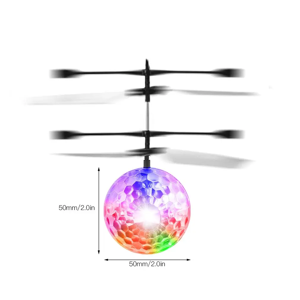 

OCDAY LED Flashing Light Induction Helicopter Toy Luminous Flying Crystal Ball Floating Flight Sensor Aircraft Toy Gift for Kids