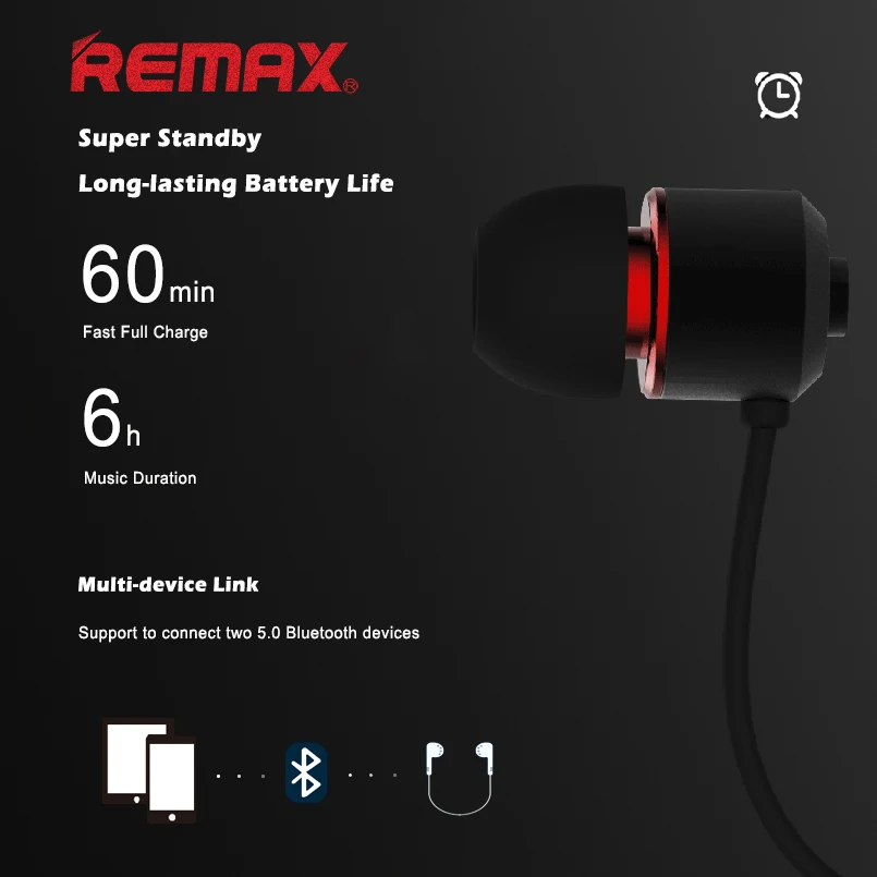 Беспроводные наушники REMAX RB-S6 Bluetooth 5 0 профессиональная Настройка Многоточечное